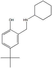 4-tert-butyl-2-[(cyclohexylamino)methyl]phenol Struktur