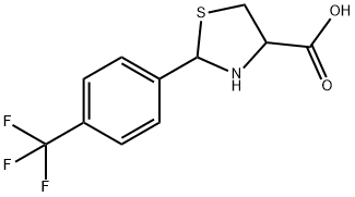 2-[4-(trifluoromethyl)phenyl]-1,3-thiazolidine-4-carboxylic acid Struktur