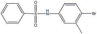 N-(4-bromo-3-methylphenyl)benzenesulfonamide Struktur