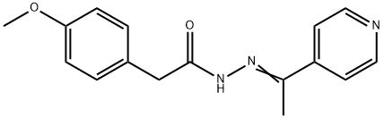 2-(4-methoxyphenyl)-N'-[1-(4-pyridinyl)ethylidene]acetohydrazide Struktur