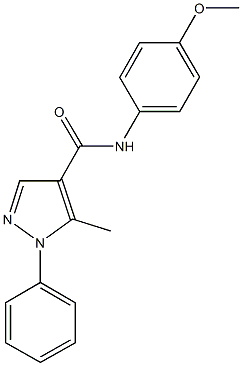 N-(4-methoxyphenyl)-5-methyl-1-phenyl-1H-pyrazole-4-carboxamide Struktur