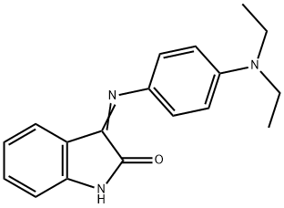 3-{[4-(diethylamino)phenyl]imino}-1,3-dihydro-2H-indol-2-one Struktur