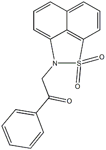 2-(1,1-dioxido-2H-naphtho[1,8-cd]isothiazol-2-yl)-1-phenylethanone Struktur