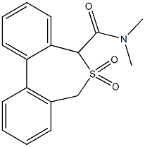 N,N-dimethyl-5,7-dihydrodibenzo[c,e]thiepine-5-carboxamide 6,6-dioxide Struktur