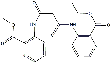 ethyl 3-[(3-{[2-(ethoxycarbonyl)-3-pyridinyl]amino}-3-oxopropanoyl)amino]-2-pyridinecarboxylate Struktur