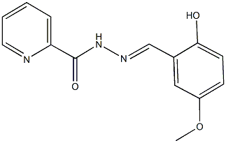 N'-(2-hydroxy-5-methoxybenzylidene)-2-pyridinecarbohydrazide Struktur