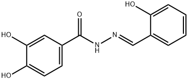 3,4-dihydroxy-N'-(2-hydroxybenzylidene)benzohydrazide Struktur