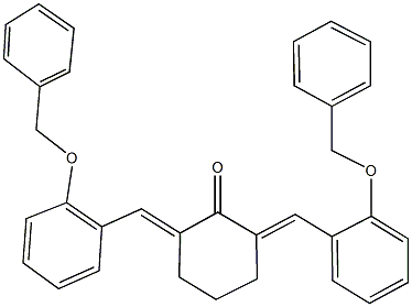 2,6-bis[2-(benzyloxy)benzylidene]cyclohexanone Struktur