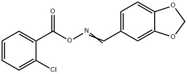 1,3-benzodioxole-5-carbaldehyde O-(2-chlorobenzoyl)oxime Struktur