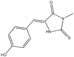 5-(4-hydroxybenzylidene)-3-methyl-2-thioxo-4-imidazolidinone Struktur