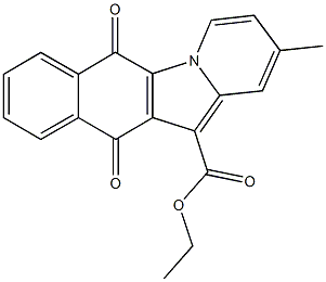 ethyl 2-methyl-6,11-dioxo-6,11-dihydrobenzo[f]pyrido[1,2-a]indole-12-carboxylate Struktur