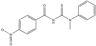 N'-{4-nitrobenzoyl}-N-methyl-N-phenylthiourea Struktur