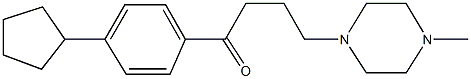 1-(4-cyclopentylphenyl)-4-(4-methyl-1-piperazinyl)-1-butanone Struktur