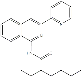 2-ethyl-N-[3-(2-pyridinyl)-1-isoquinolinyl]hexanamide Struktur