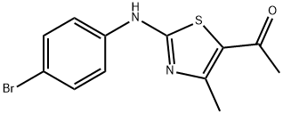 1-[2-(4-bromoanilino)-4-methyl-1,3-thiazol-5-yl]ethanone Struktur