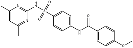 N-(4-{[(4,6-dimethyl-2-pyrimidinyl)amino]sulfonyl}phenyl)-4-methoxybenzamide Struktur