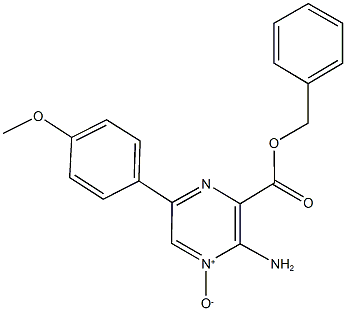 benzyl 3-amino-6-(4-methoxyphenyl)pyrazine-2-carboxylate 4-oxide Struktur