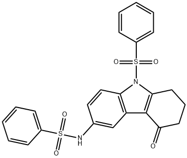 N-[4-oxo-9-(phenylsulfonyl)-2,3,4,9-tetrahydro-1H-carbazol-6-yl]benzenesulfonamide Struktur