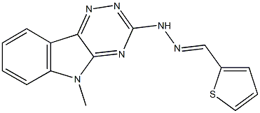 2-thiophenecarbaldehyde (5-methyl-5H-[1,2,4]triazino[5,6-b]indol-3-yl)hydrazone Struktur