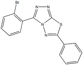 3-(2-bromophenyl)-6-phenyl[1,2,4]triazolo[3,4-b][1,3,4]thiadiazole Struktur