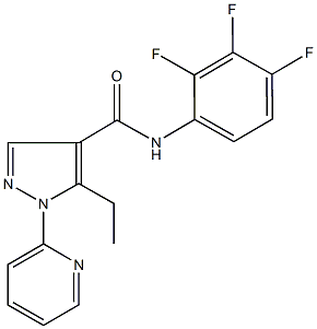 5-ethyl-1-(2-pyridinyl)-N-(2,3,4-trifluorophenyl)-1H-pyrazole-4-carboxamide Struktur