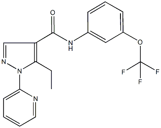 5-ethyl-1-(2-pyridinyl)-N-[3-(trifluoromethoxy)phenyl]-1H-pyrazole-4-carboxamide Struktur