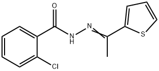 2-chloro-N'-[1-(2-thienyl)ethylidene]benzohydrazide Struktur