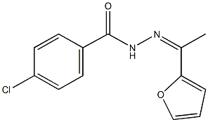 4-chloro-N'-[1-(2-furyl)ethylidene]benzohydrazide Struktur