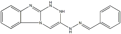 benzaldehyde 1,2-dihydro[1,2,4]triazino[4,3-a]benzimidazol-3-ylhydrazone Struktur