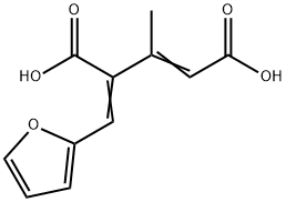 4-(2-furylmethylene)-3-methyl-2-pentenedioic acid Struktur