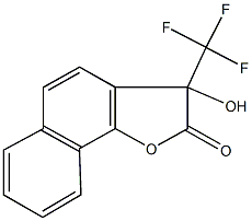 3-hydroxy-3-(trifluoromethyl)naphtho[1,2-b]furan-2(3H)-one Struktur