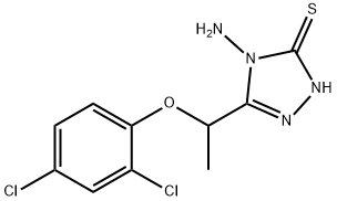 4-amino-5-[1-(2,4-dichlorophenoxy)ethyl]-4H-1,2,4-triazol-3-yl hydrosulfide Struktur