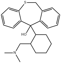 11-{2-[(dimethylamino)methyl]cyclohexyl}-6,11-dihydrodibenzo[b,e]thiepin-11-ol Struktur