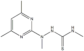 2-(4,6-dimethyl-2-pyrimidinyl)-N,2-dimethylhydrazinecarbothioamide Struktur