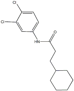 3-cyclohexyl-N-(3,4-dichlorophenyl)propanamide Struktur