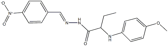 N'-{4-nitrobenzylidene}-2-(4-methoxyanilino)butanohydrazide Struktur