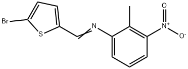 N-[(5-bromo-2-thienyl)methylene]-2-methyl-3-nitroaniline Struktur