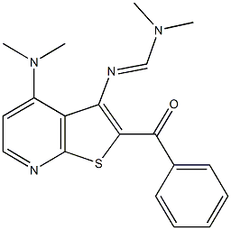 N'-[2-benzoyl-4-(dimethylamino)thieno[2,3-b]pyridin-3-yl]-N,N-dimethylimidoformamide Struktur