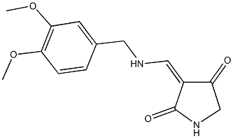 3-{[(3,4-dimethoxybenzyl)amino]methylene}-2,4-pyrrolidinedione Struktur