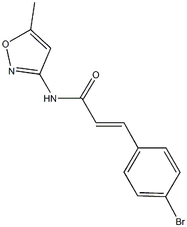 3-(4-bromophenyl)-N-(5-methyl-3-isoxazolyl)acrylamide Struktur