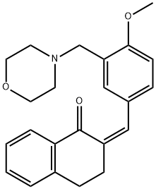 2-[4-methoxy-3-(4-morpholinylmethyl)benzylidene]-3,4-dihydro-1(2H)-naphthalenone Struktur