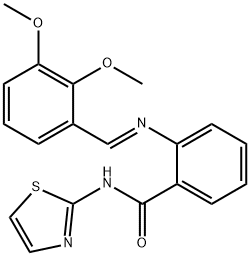 2-[(2,3-dimethoxybenzylidene)amino]-N-(1,3-thiazol-2-yl)benzamide Struktur