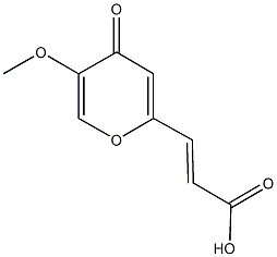 3-(5-methoxy-4-oxo-4H-pyran-2-yl)acrylic acid Struktur