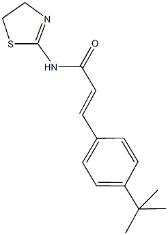 3-(4-tert-butylphenyl)-N-(4,5-dihydro-1,3-thiazol-2-yl)acrylamide Struktur