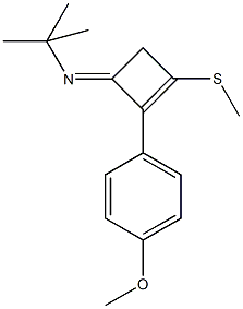 N-(tert-butyl)-N-[2-(4-methoxyphenyl)-3-(methylsulfanyl)-2-cyclobuten-1-ylidene]amine Struktur