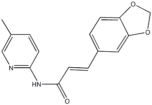 3-(1,3-benzodioxol-5-yl)-N-(5-methyl-2-pyridinyl)acrylamide Struktur