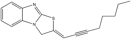 2-(2-octynylidene)-2,3-dihydro[1,3]thiazolo[3,2-a]benzimidazole Struktur