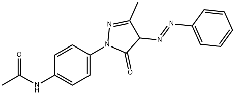 N-{4-[3-methyl-5-oxo-4-(phenyldiazenyl)-4,5-dihydro-1H-pyrazol-1-yl]phenyl}acetamide Struktur