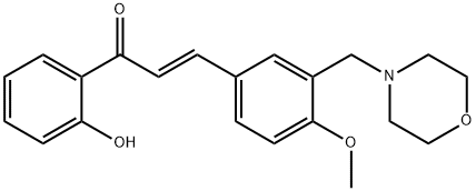 1-(2-hydroxyphenyl)-3-[4-methoxy-3-(4-morpholinylmethyl)phenyl]-2-propen-1-one Struktur