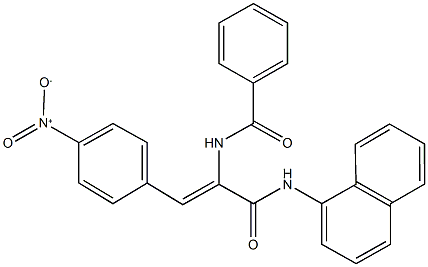 N-{2-{4-nitrophenyl}-1-[(1-naphthylamino)carbonyl]vinyl}benzamide Struktur